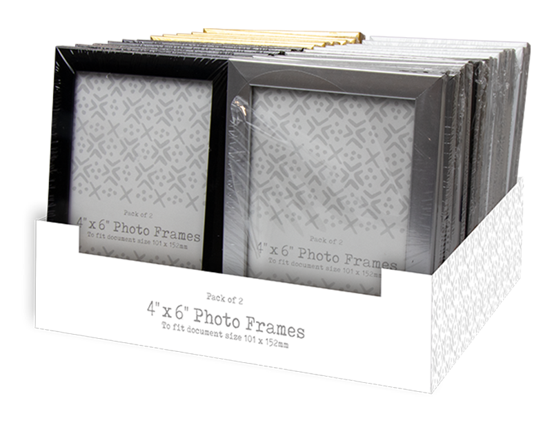 Photo Frames 6'' x 4'' - 2 Pack (With PDQ)